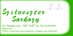szilveszter sarkozy business card